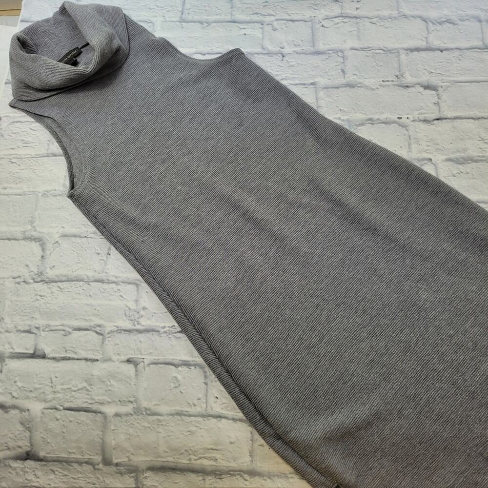 Banana Republic Gray Cowl Neck Sleeveless Knit Dress size Medium - Picture 8 of 15
